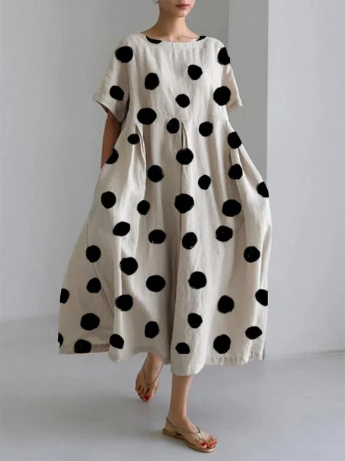 LUNA - ROBE DÉCONTRACTÉE À POIS