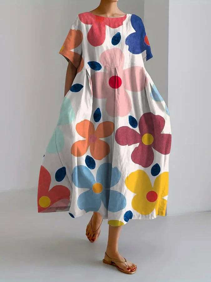FLORENCE - ROBE À IMPRIMÉ FLEURS BOTANIQUES