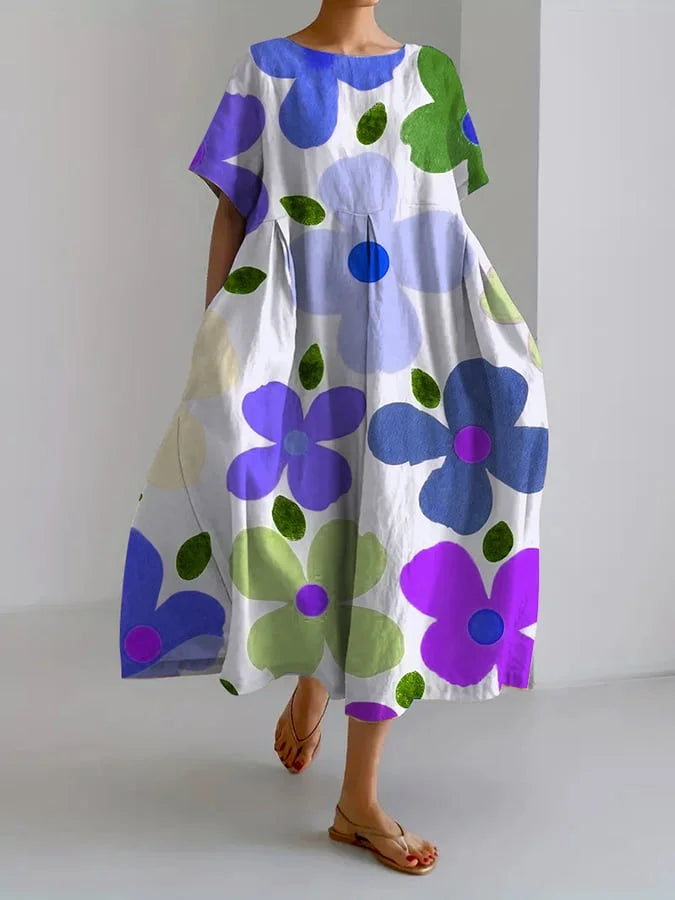 FLORENCE - ROBE À IMPRIMÉ FLEURS BOTANIQUES