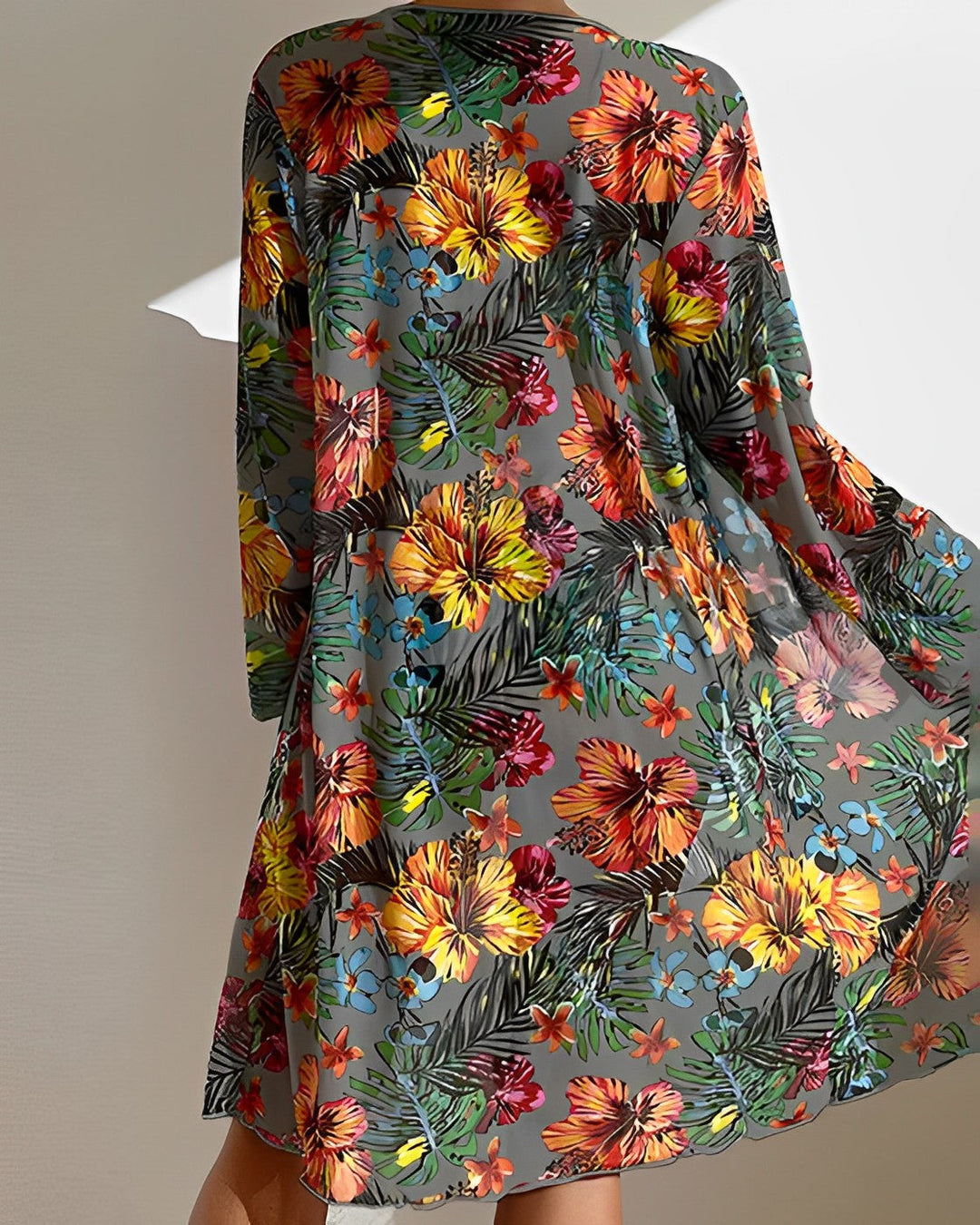 Flora - Ensemble bikini imprimé tropical avec cache-maillot