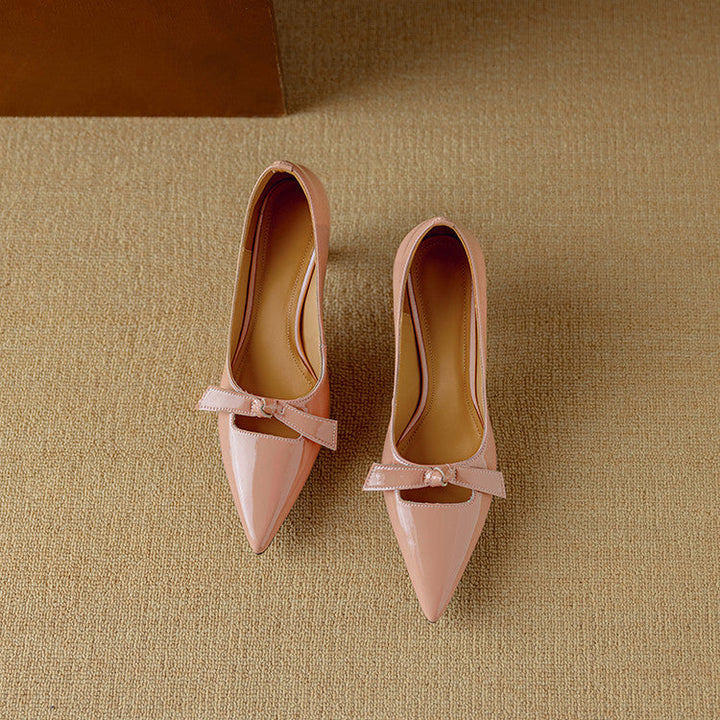 Elaine | Escarpins vernis à nœud
