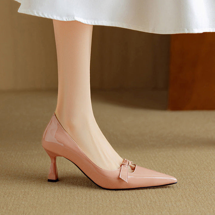 Elaine | Escarpins vernis à nœud