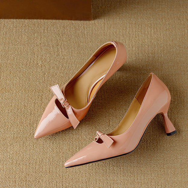 Elaine | Escarpins vernis à nœud