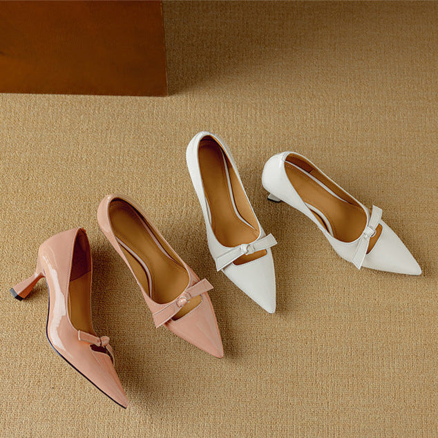Elaine | Escarpins vernis à nœud