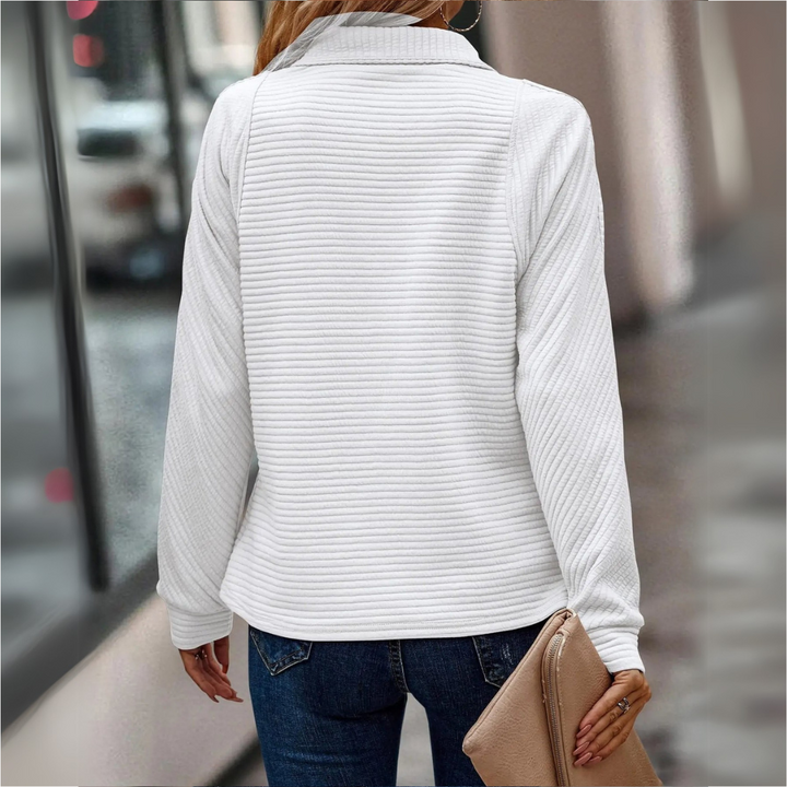 Suzanne™ - Pull détaillé à demi-fermeture éclair
