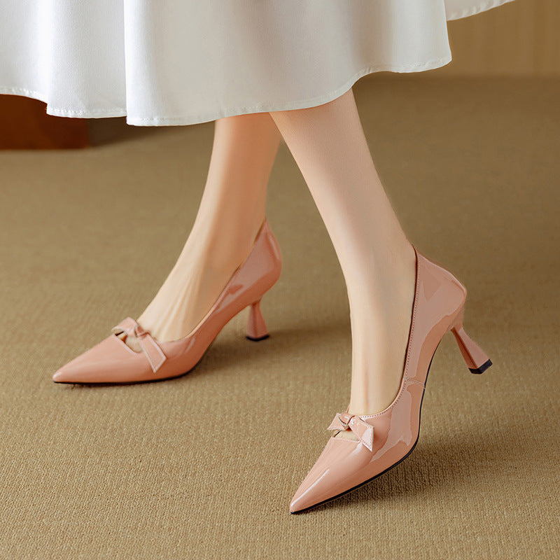 Elaine | Escarpins vernis à nœud
