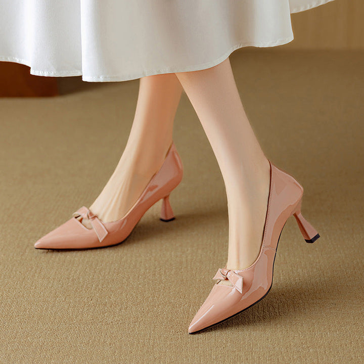 Elaine | Escarpins vernis à nœud