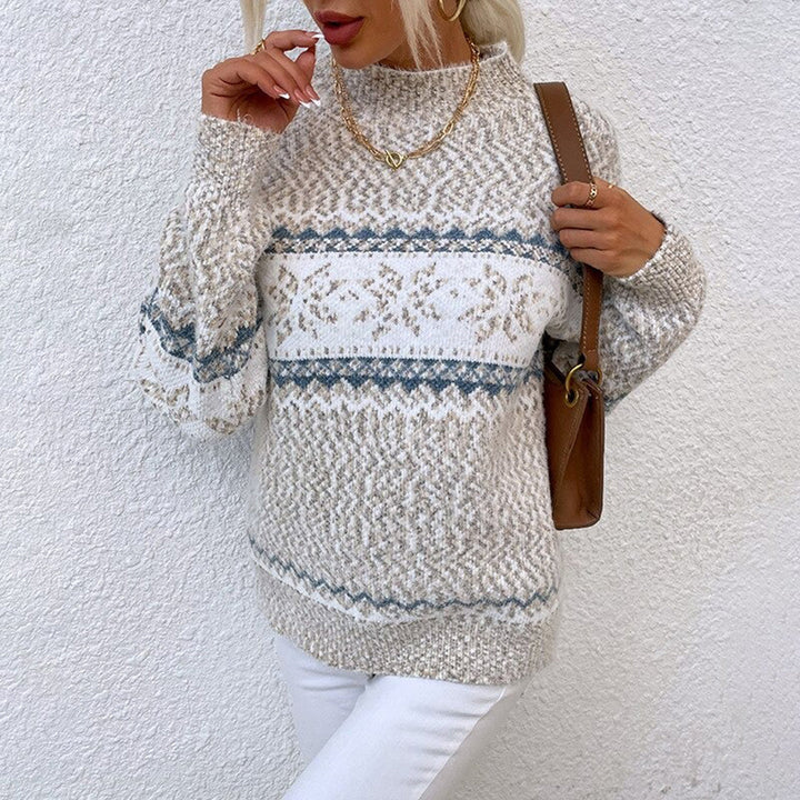 Sienna - Pull tricoté douillet motif flocon de neige pour femme