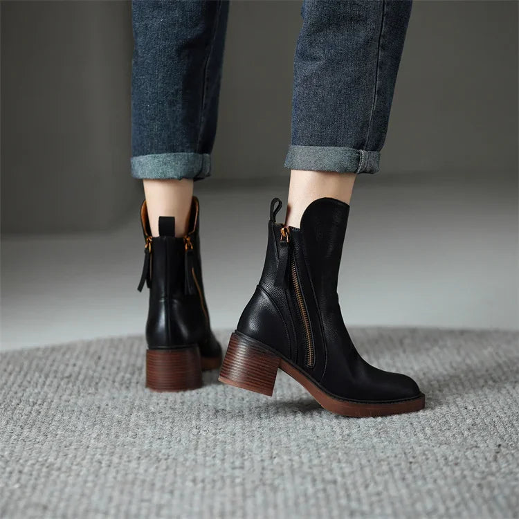 Denisa | Leather Boots