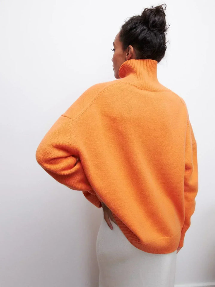 Eden - Pull col roulé oversize élégant en maille
