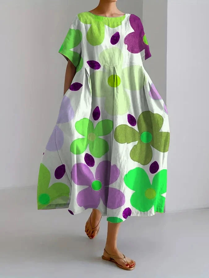 FLORENCE - ROBE À IMPRIMÉ FLEURS BOTANIQUES