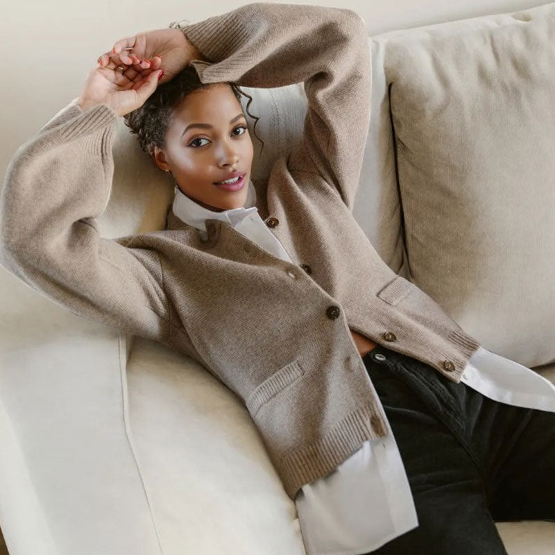 Fanilla™ - Cardigan boutonné classique