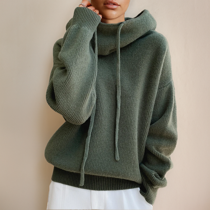 Amina - Sweat à capuche en laine mérinos de luxe Élégance