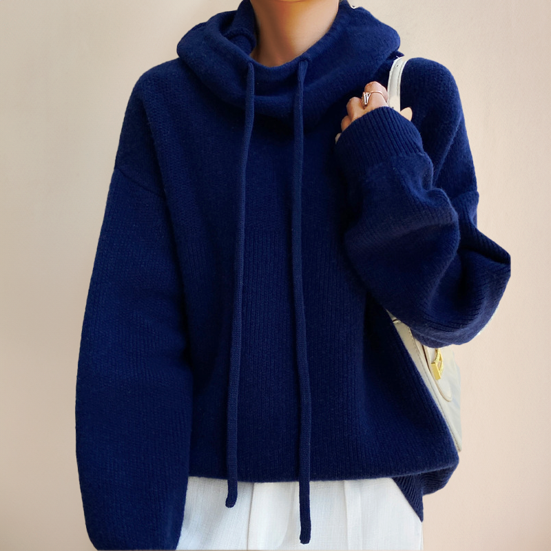 Amina - Sweat à capuche en laine mérinos de luxe Élégance